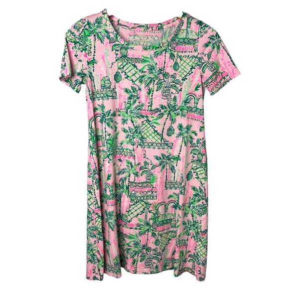 Lilly Pulitzer Cody T Shirt Dress Mandevilla Baby Always Worth It Size Small - Picture 2 of 5